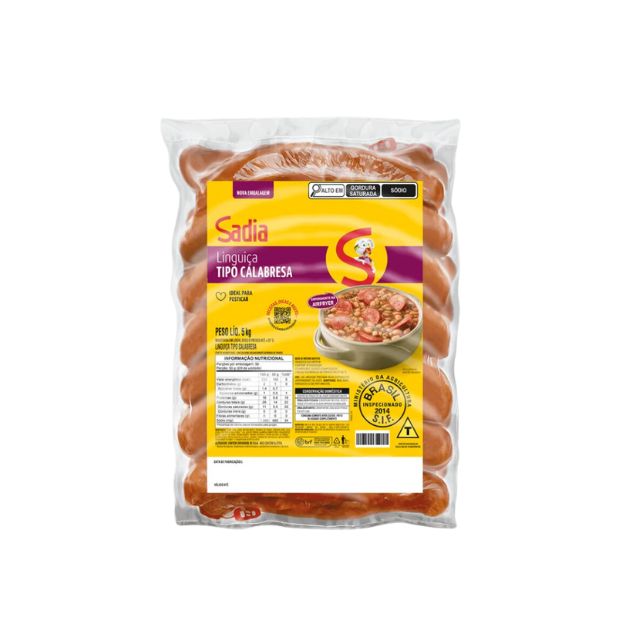 CALABRESA DEFUMADA SADIA PACOTE 5KG
