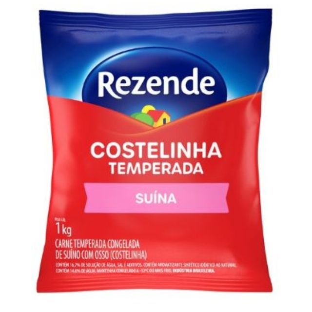 COSTELA SUÍNA TEMPERADA REZENDE CAIXA ±20KG (PEÇAS ±1,2KG)