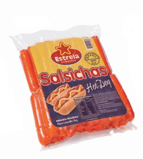 SALSICHA CONGELADA ESTRELA PACOTE 3KG