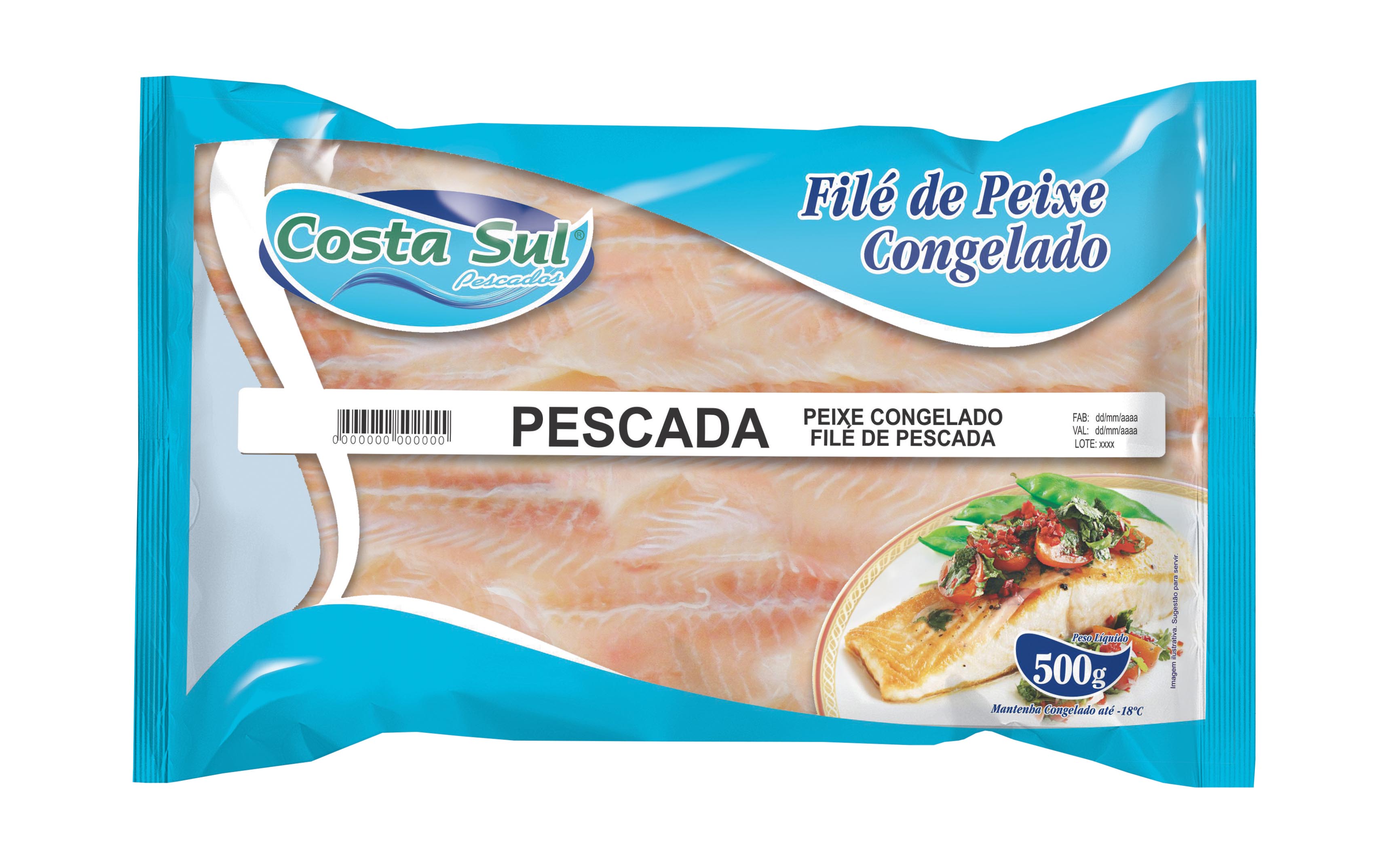 FILÉ DE PESCADA BRANCA COSTA SUL CAIXA 24X500G