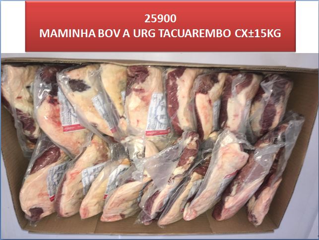 MAMINHA BOVINA CONGELADA ARGENTINA TIPO A URUGUAIA TACUAREMBO CAIXA ±20KG