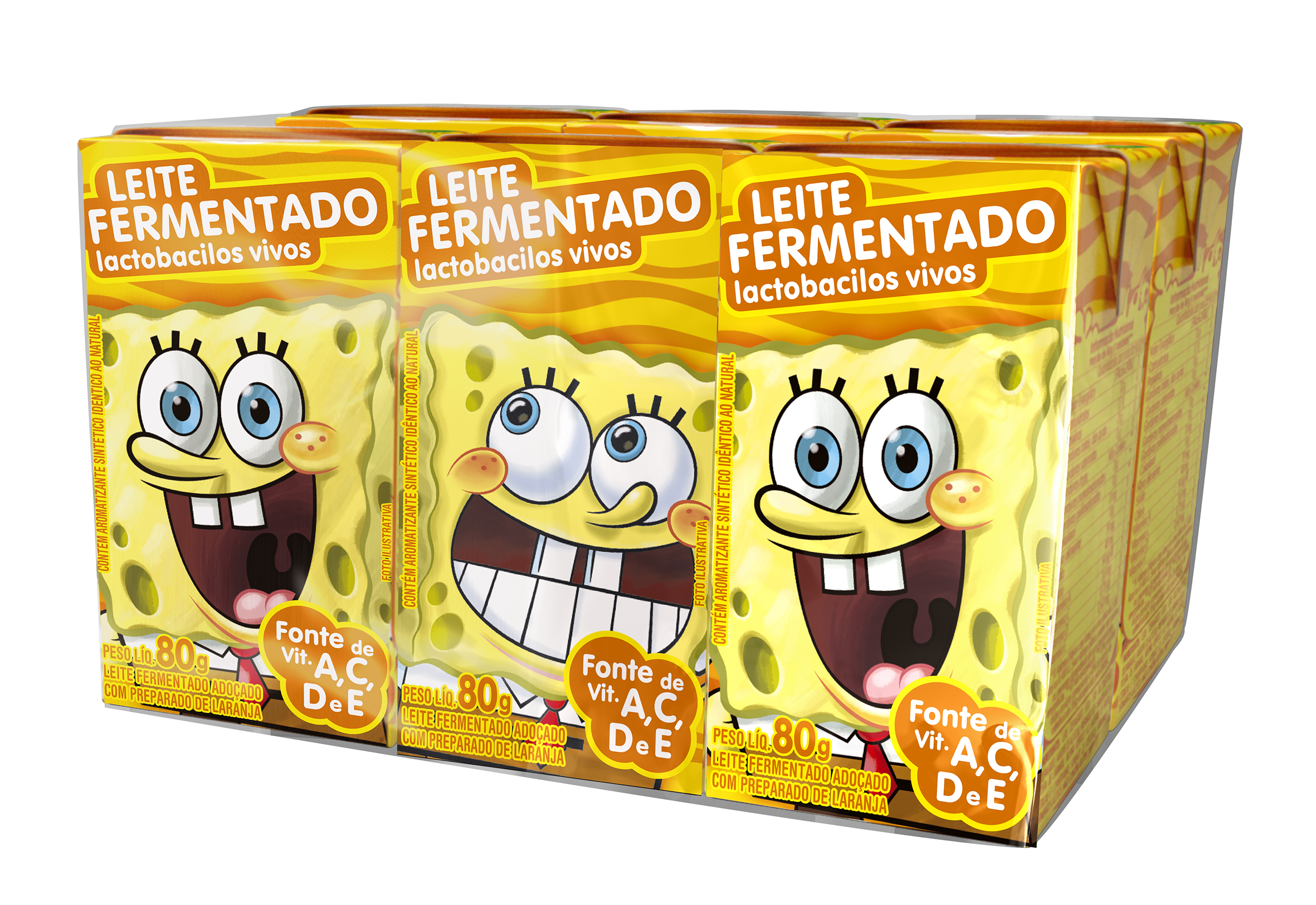 LEITE FERMENTADO BOB ESPONJA TRADICIONAL BATAVO CAIXA 5X480G