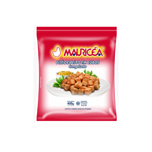 FILÉ DE PEITO DE FRANGO EM CUBOS MAURICEA CAIXA 30X400G