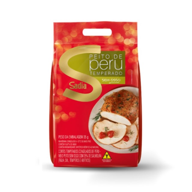 PEITO PERU TEMPERADO SEM OSSO SADIA CAIXA ± 6KG (PEÇAS ±1KG)