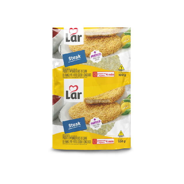 CARNE DE AVE EMPANADA LAR CAIXA 30X100G