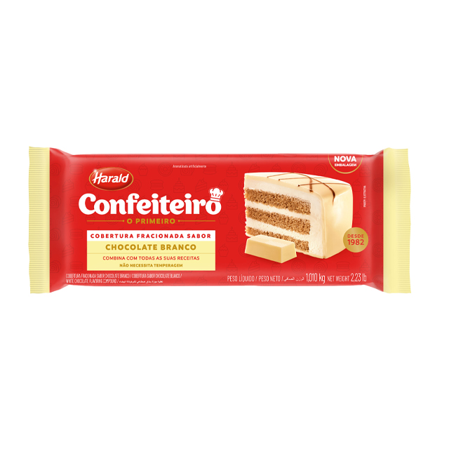 COBERTURA FRACIONADA BRANCO CONFEITEIRO HARALD 1,01KG