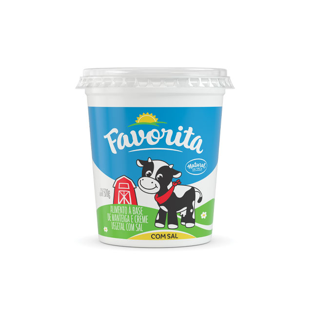 MANTEIGA E CREME VEGETAL COM SAL FAVORITA CAIXA 12X500G