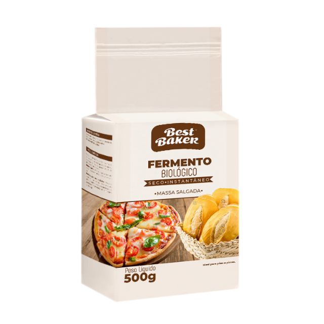 FERMENTO BIOLÓGICO INSTANTÂNEO MASSA SALGADA BEST BAKER 500G CAIXA 20UND