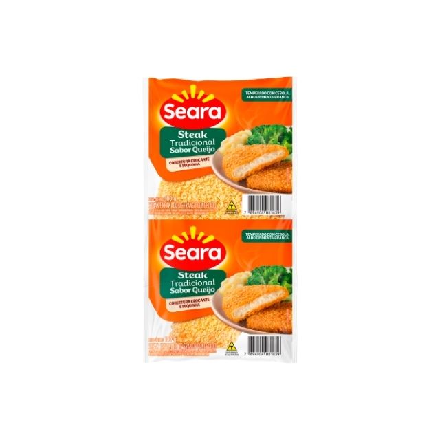 CARNE DE AVE EMPANADA QUEIJO SEARA CAIXA 72X100G