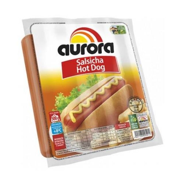 SALSICHA HOT DOG AURORA CAIXA 12X500G