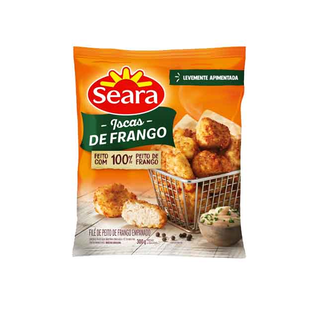 ISCAS DE FRANGO EMPANADO APIMENTADA SEARA 300G