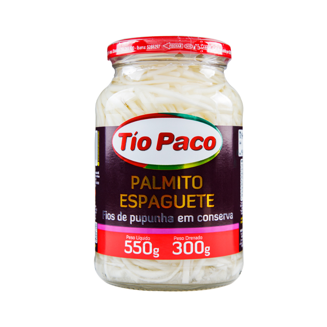 PALMITO ESPAGUETE TIO PACO CAIXA 15X300G