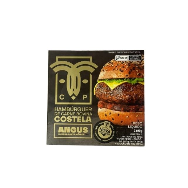 HAMBÚRGUER DE COSTELA ANGUS CARAPRETA 360G