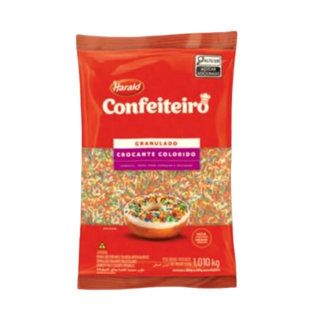 GRANULADO CROCANTE COLORIDO CONFEITEIRO HARALD 1,01KG CAIXA 10UND