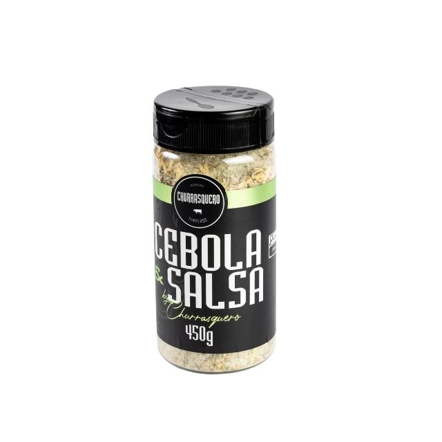 SAL DE PARRILLA COM CEBOLA E SALSA CHURRASQUERO CAIXA 6X450G