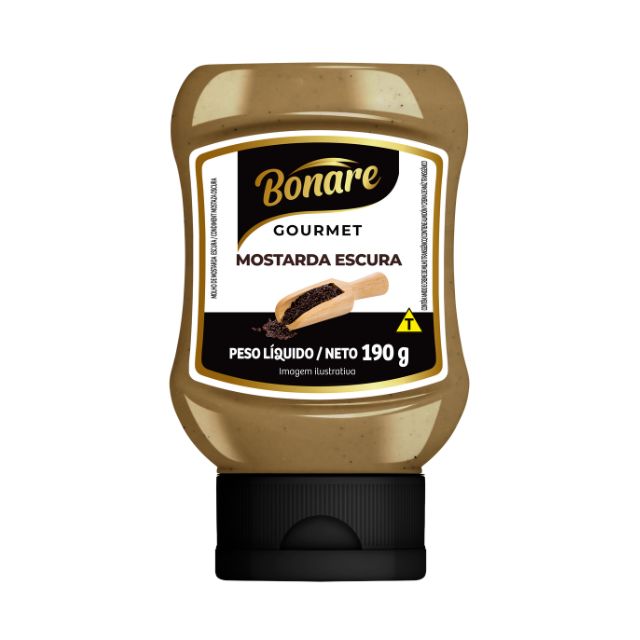 MOSTARDA BONARE GOURMET ESCURA 190G