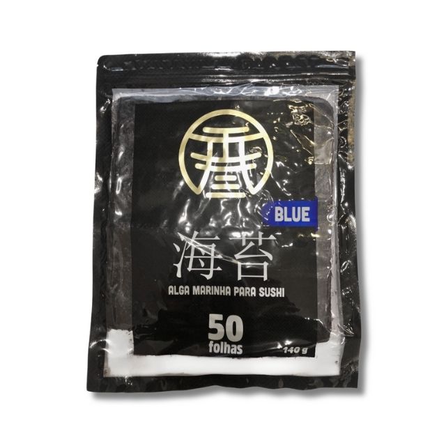 NORI ALGA MARINHA BLUE HINATA 50 FOLHAS CAIXA 84UNS