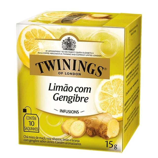 CHA MISTURA LIMAO COM GENGIBRE TWININGS CAIXA 12X15G