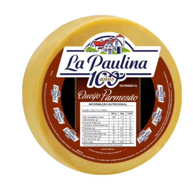 QUEIJO PARMESÃO LA PAULINA PEÇA ±5,7KG