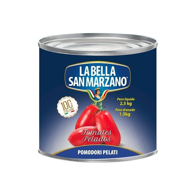 TOMATE PELADO INTEIRO LA BELLA S.M 2,5KG CAIXA 6UND