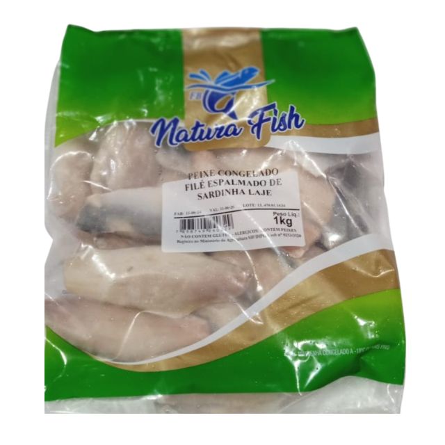 SARDINHA ESPALMADA NATURA FISH CAIXA 15X1KG