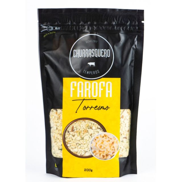 FAROFA TEMPERADA COM TORRESMO CHURRASQUERO CAIXA 20X200G