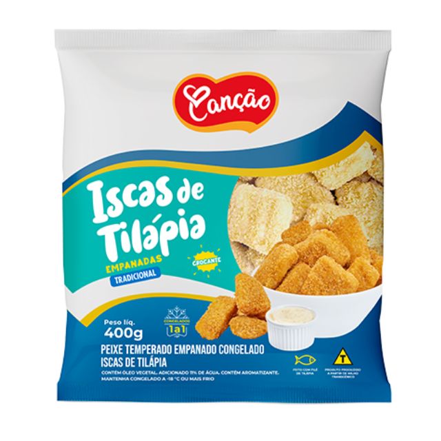ISCA DE TILAPIA EMPANADA CANÇÃO CAIXA 8X400G