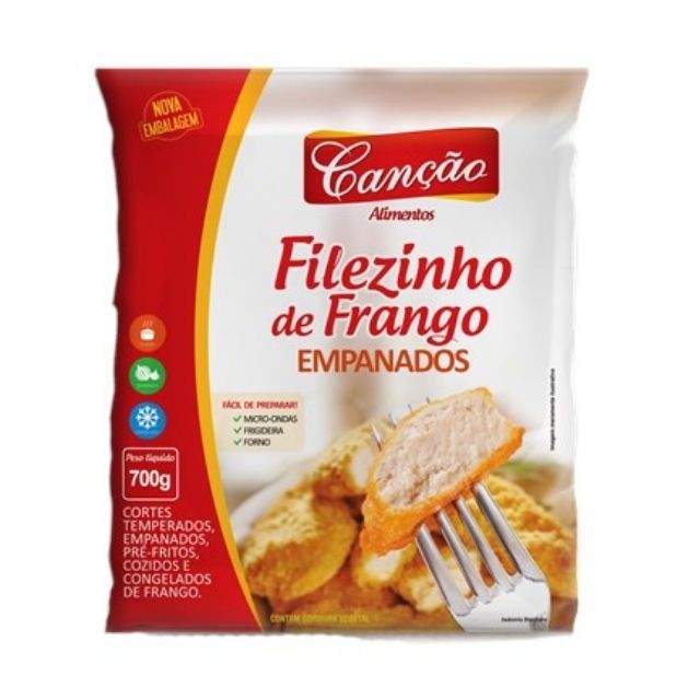 FILEZINHO DE FRANGO EMPANADO CANÇÃO CAIXA 10X700G