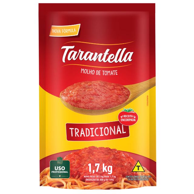 MOLHO DE TOMATE TARANTELLA TRADICIONAL 1,7KG CAIXA 6UND