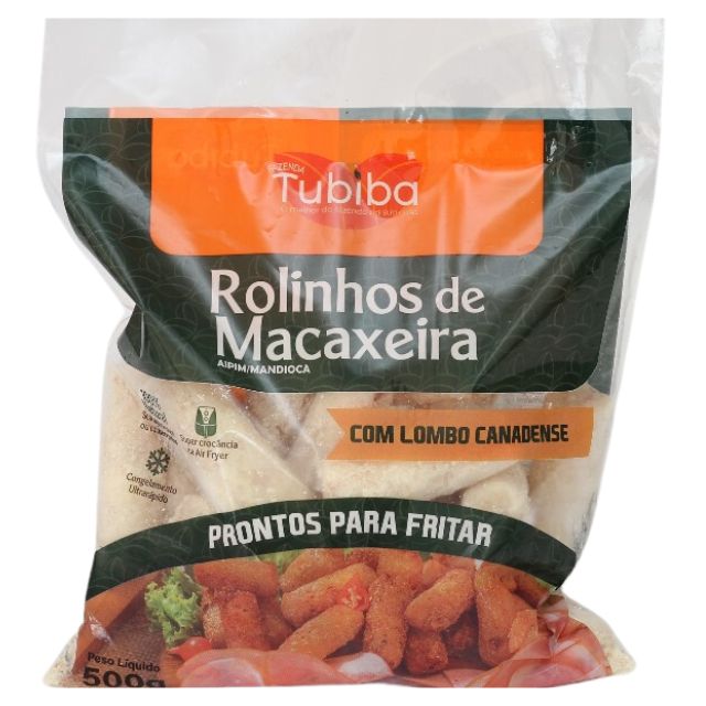 ROLINHO MACAXEIRA CONGELADO LOMBO CANADENSE FAZENDA TUBIBA 500G CAIXA 10UND