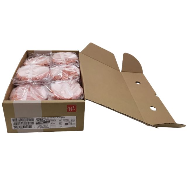 HAMBÚRGUER BOVINO DE COSTELA WESSEL CAIXA 36X180G