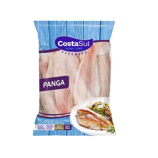 FILE PEIXE PANGA COSTA SUL PACOTE 500G CAIXA 12KG