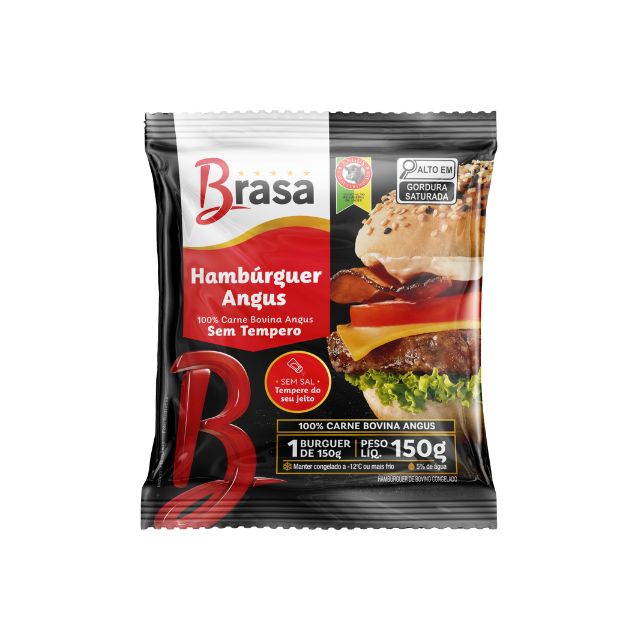 HAMBURGUER ANGUS SEM TEMPERO BRASA 150G