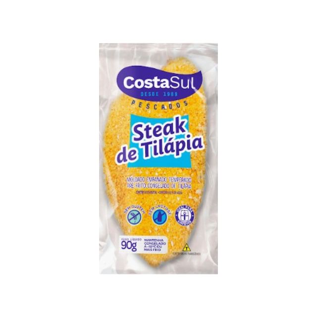 STEAK PEIXE TILAPIA EMPANADO COSTA SUL CX73X90G
