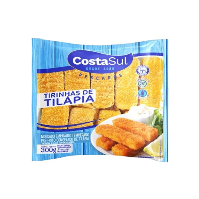 TIRINHA TILAPIA EMPANADO COSTA SUL PACOTE 300G