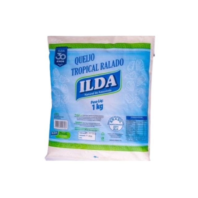QUEIJO RALADO ILDA PACOTE 1KG FARDO 25KG