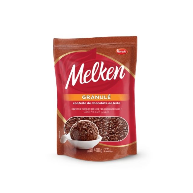 GRANULE CHOCOLATE AO LEITE MELKEN 400G CIAXA 12UND