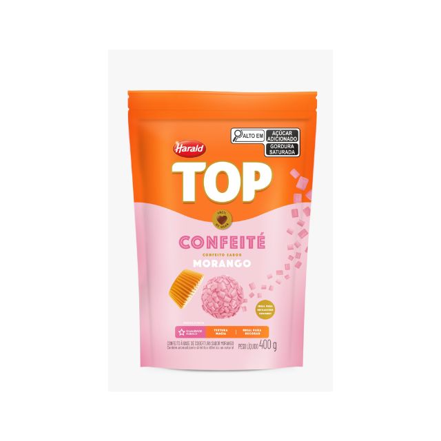 CONFEITE MORANGO TOP 400G CAIXA 12UND