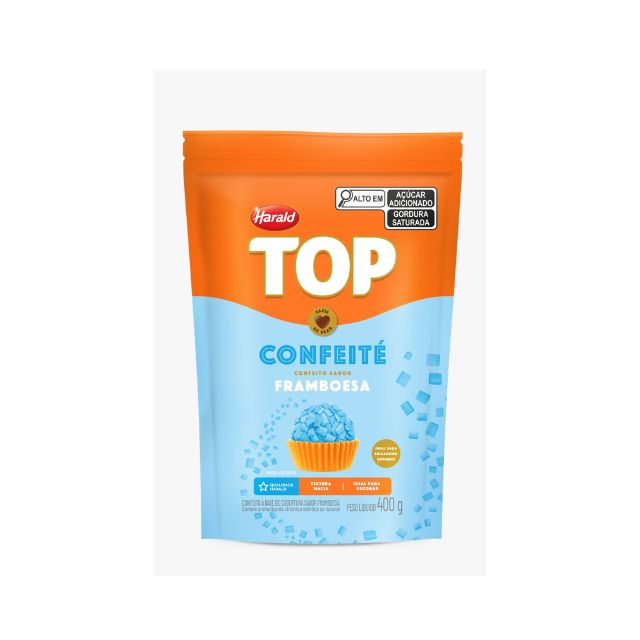 CONFEITE FRAMBOESA TOP 400G CAIXA 12UND