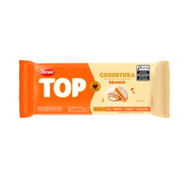COBERTUA BARRA BRANCO TOP 500G CAIXA10UN