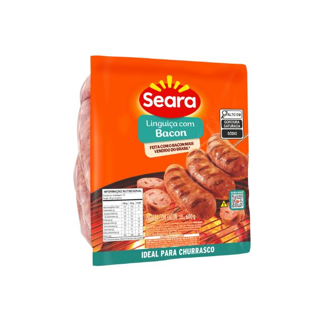 TOSCANA BACON SEARA PACOTE COM 600G CAIXA COM 30
