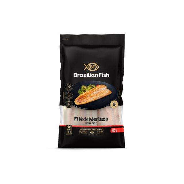 FILE  PEIXE MERLUZA B FISH PACOTE 500G CAIXA 10KG