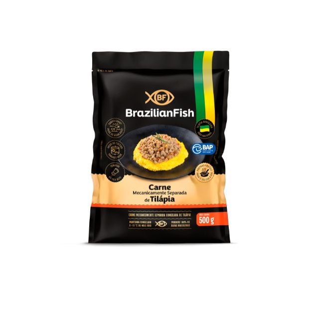 CARNE MOIDA TILAPIA B FISH PACOTE 500G CAIXA 18KG
