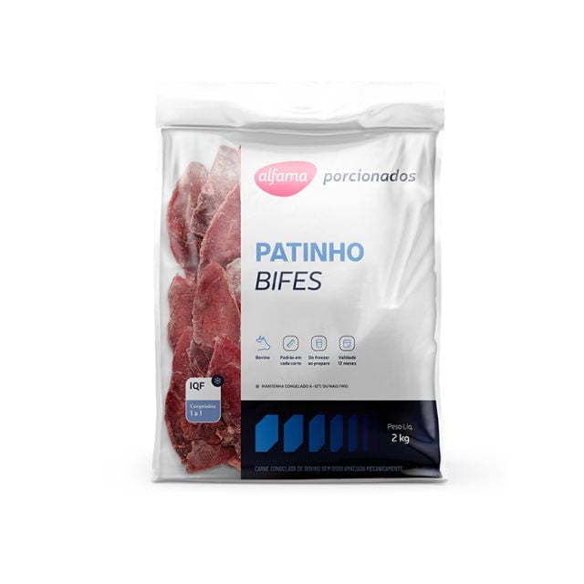 PATINHO BIFES 140G ALFAMA PAC2KG CX6KG