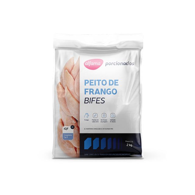 PEITO DE FRANGO BIFES 160G ALFAMACX3X2KG