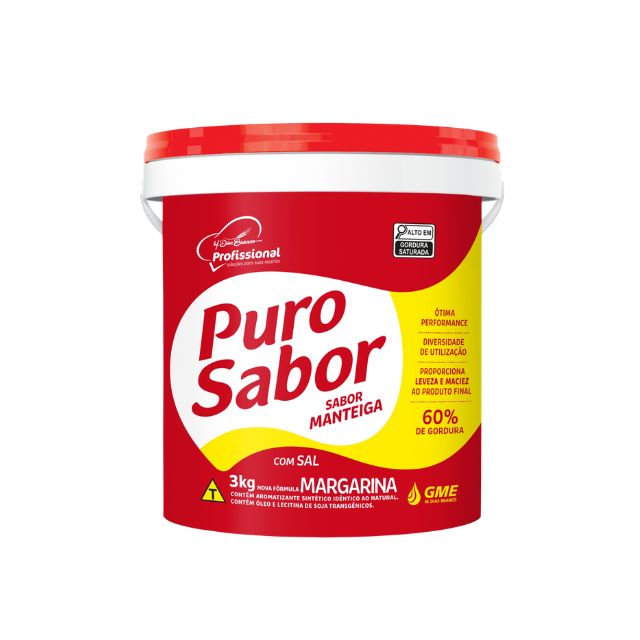 MARGARINA PURO SABOR 60 BAL 3KG