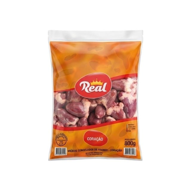 CORACAO DE FRANGO REAL PAC800G CX20KG