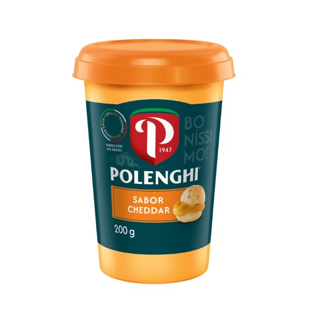 REQUEIJÃO PURO COPO CHEDDAR POLENGHI CAIXA 12X200G