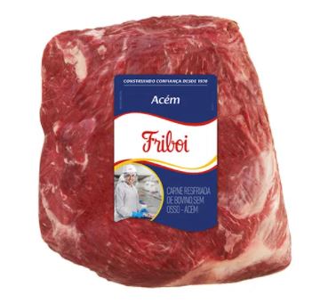 ACÉM BOVINO SEM OSSO PORCIONADO RESFRIADO FRIBOI CAIXA ±25KG